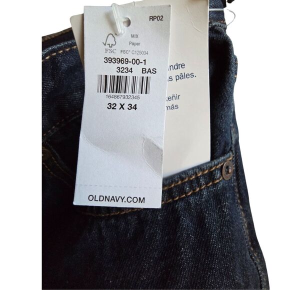 NWT Old Navy Jeans Medium Wash Denim Wow Loose Built-In Tough Rugged Mens 32x34 - Picture 10 of 13